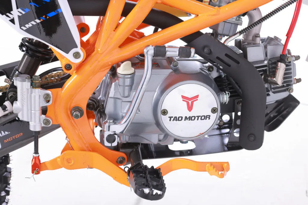 Tao ULTRA-PRO DB27 Deluxe Dirt/Pit Bike, 4 speed manual trans, 35-inch Seat Height Kick Start, Manual Trans. CA Legal