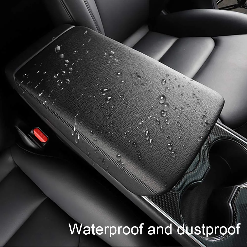 Tesla Model 3 & Y Leather Center Console Armrest Cover