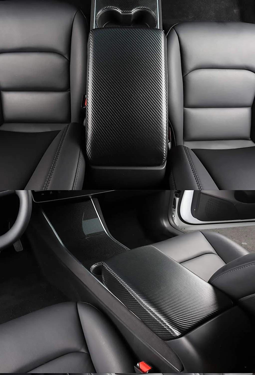 Tesla Model 3 & Y Leather Center Console Armrest Cover