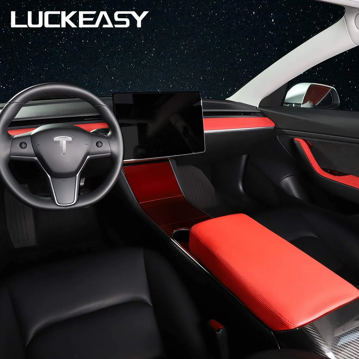 Tesla Model 3 & Y Leather Center Console Armrest Cover