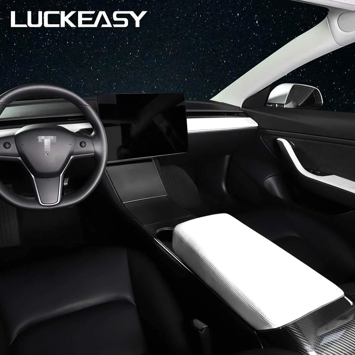 Tesla Model 3 & Y Leather Center Console Armrest Cover