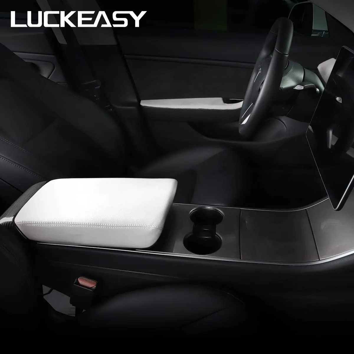 Tesla Model 3 & Y Leather Center Console Armrest Cover