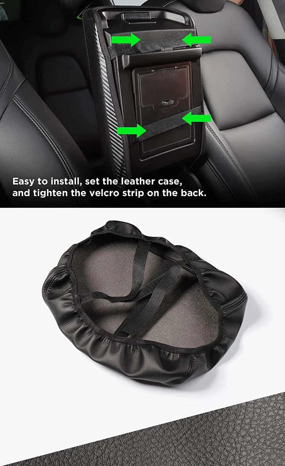 Tesla Model 3 & Y Leather Center Console Armrest Cover