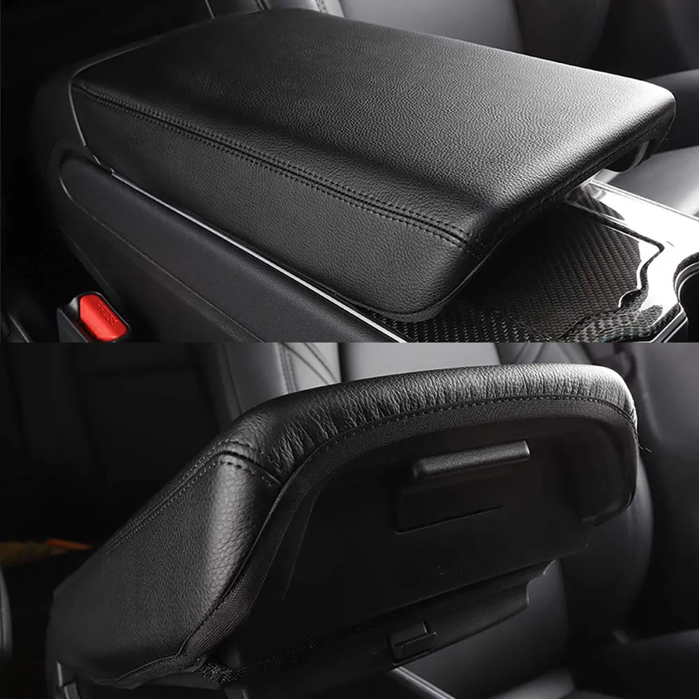 Tesla Model 3 & Y Leather Center Console Armrest Cover