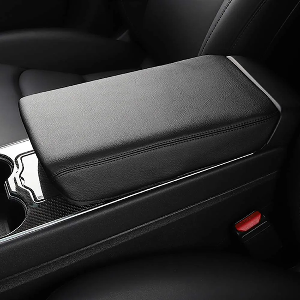 Tesla Model 3 & Y Leather Center Console Armrest Cover