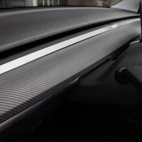 Tesla Model 3 & Y Matte Carbon Fiber Dashboard Cap