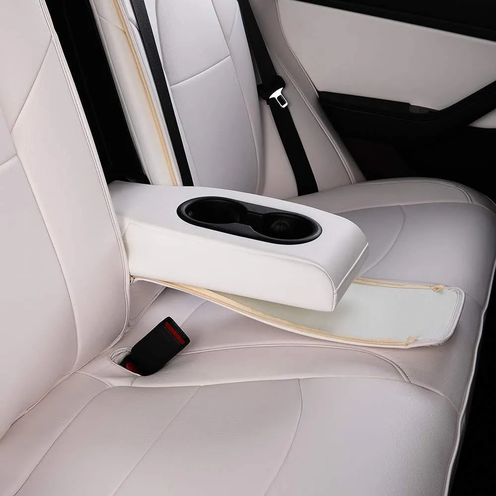 Tesla Model 3 Red Leather Seat Covers