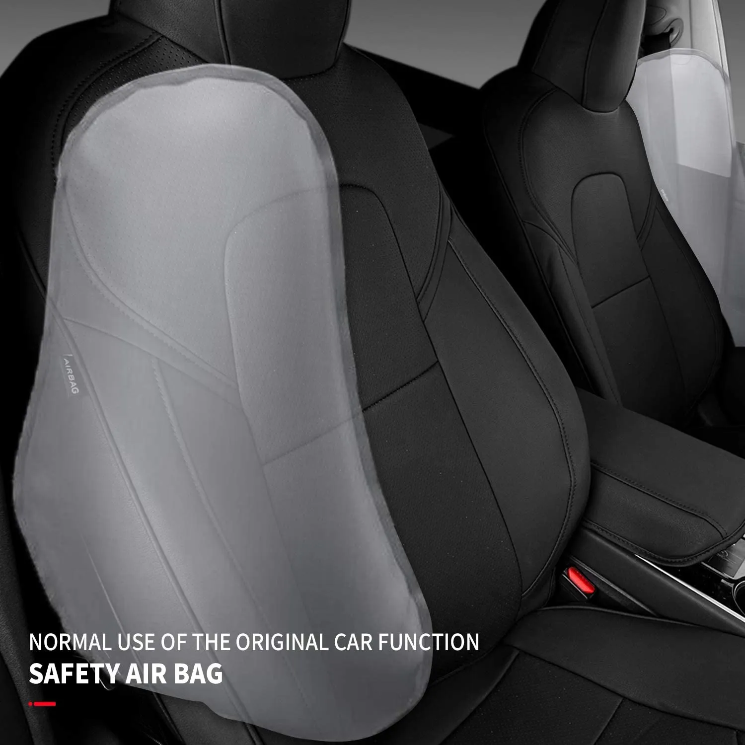 Tesla Model 3 Red Leather Seat Covers