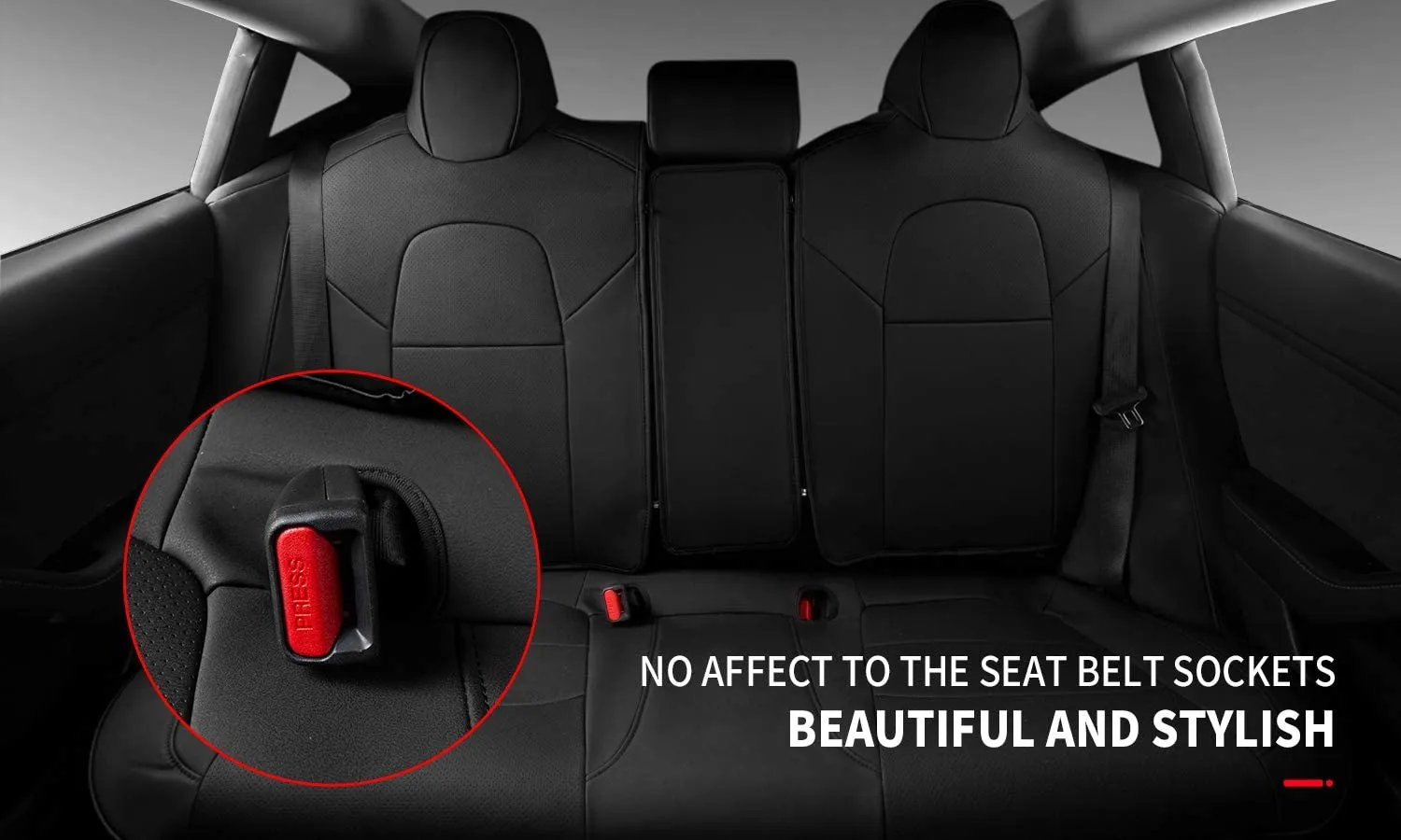 Tesla Model 3 Red Leather Seat Covers