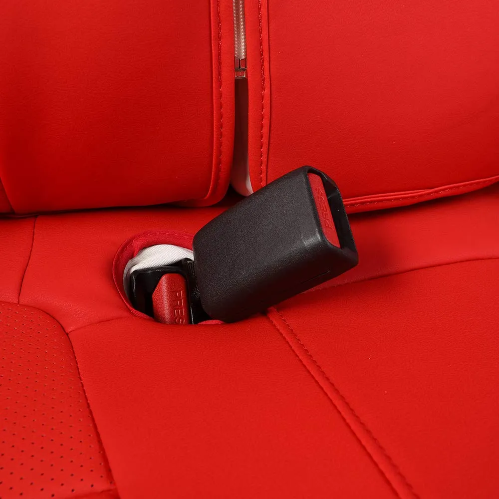 Tesla Model 3 Red Leather Seat Covers