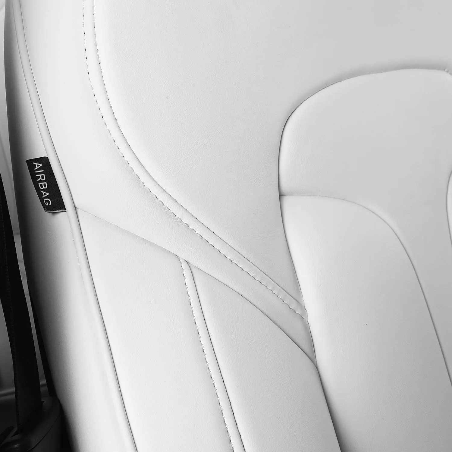 Tesla Model 3 Red Leather Seat Covers