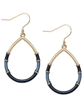 Thread Wrap Teardrop Earring