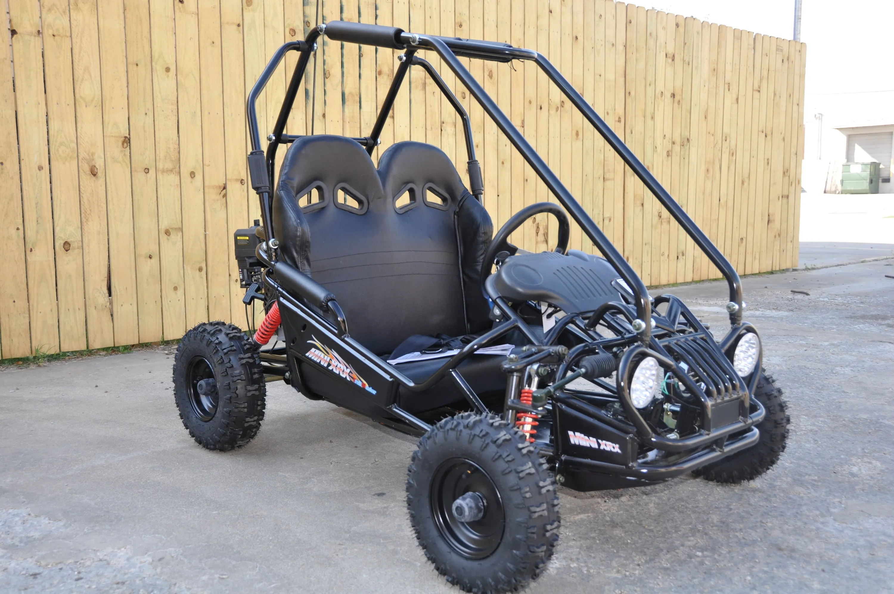 Trailmaster Mini XRX  Go Kart Buggy, High Back Seats, Adjustable for Younger Riders, Throttle Limiter, Remote Kill No Reverse