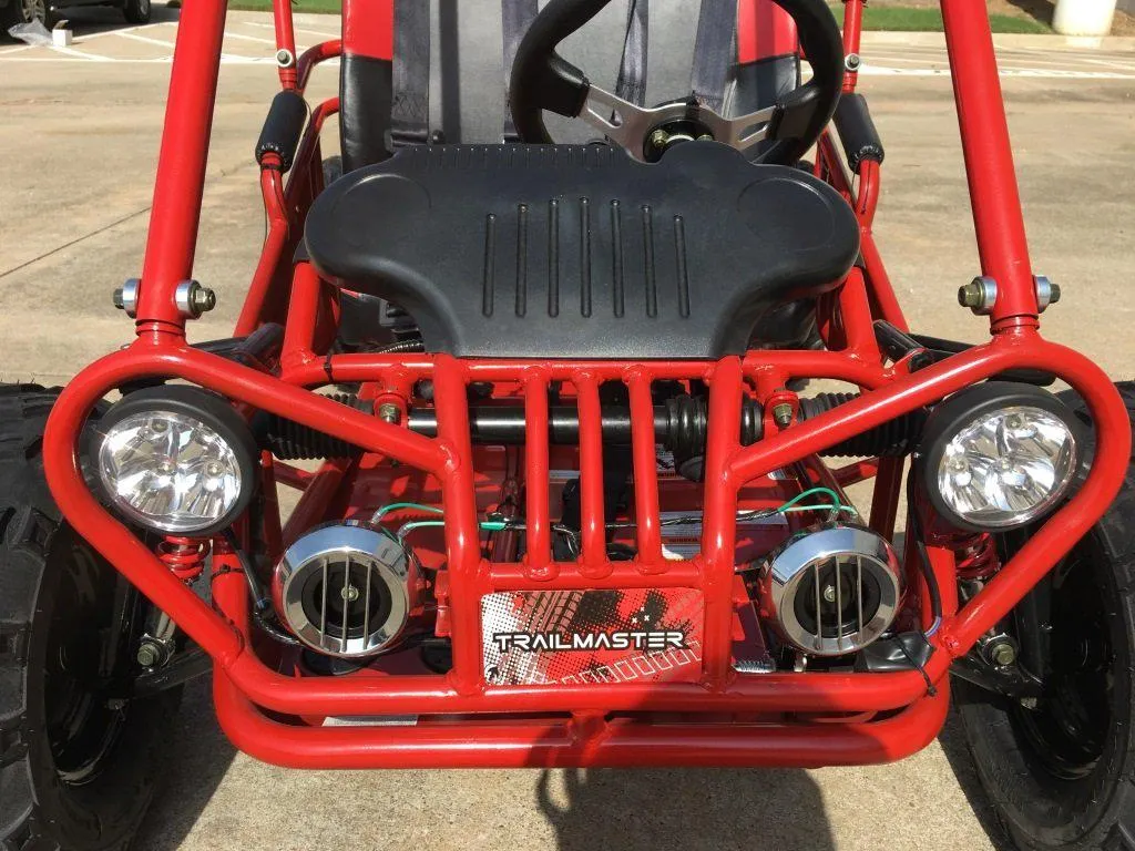 Trailmaster Mini XRX  Go Kart Buggy, High Back Seats, Adjustable for Younger Riders, Throttle Limiter, Remote Kill No Reverse