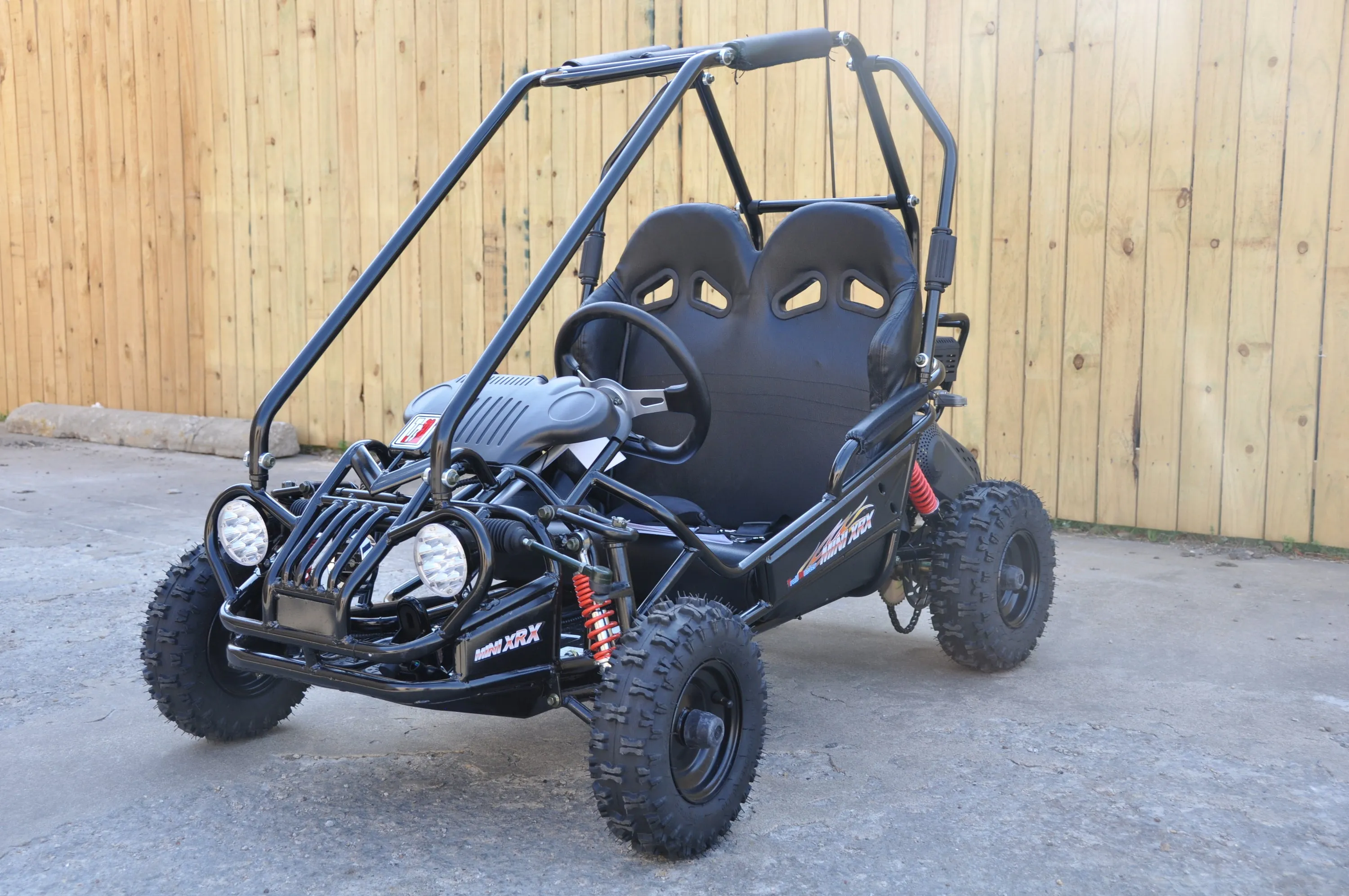 Trailmaster Mini XRX  Go Kart Buggy, High Back Seats, Adjustable for Younger Riders, Throttle Limiter, Remote Kill No Reverse