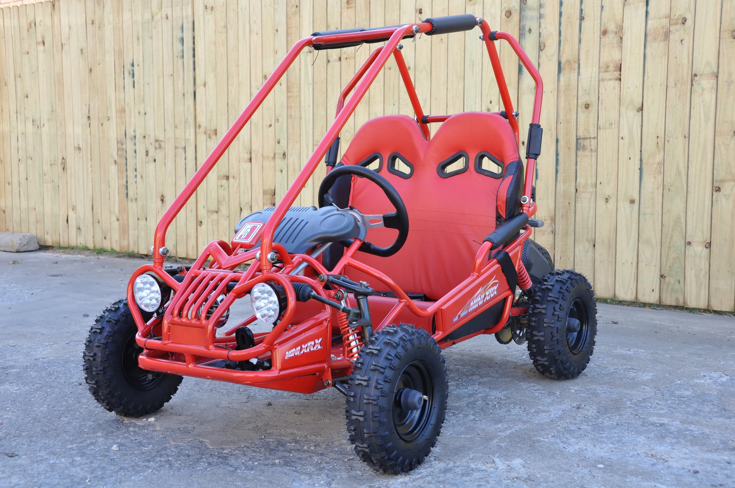 Trailmaster Mini XRX  Go Kart Buggy, High Back Seats, Adjustable for Younger Riders, Throttle Limiter, Remote Kill No Reverse