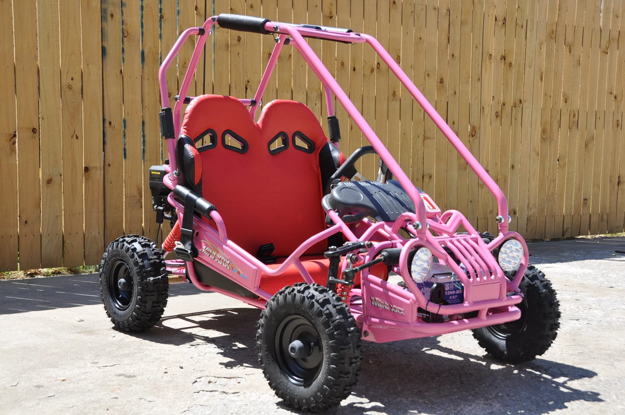 Trailmaster Mini XRX  Go Kart Buggy, High Back Seats, Adjustable for Younger Riders, Throttle Limiter, Remote Kill No Reverse
