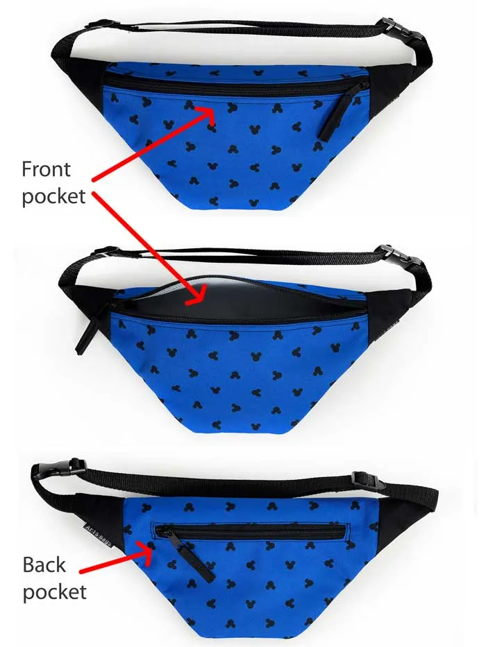 Womens Waterproof Mickey Mouse Designer Fanny Pack