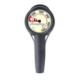 Zeagle Single Gauge - 5000psi 32" Black Hose For Scuba Diving