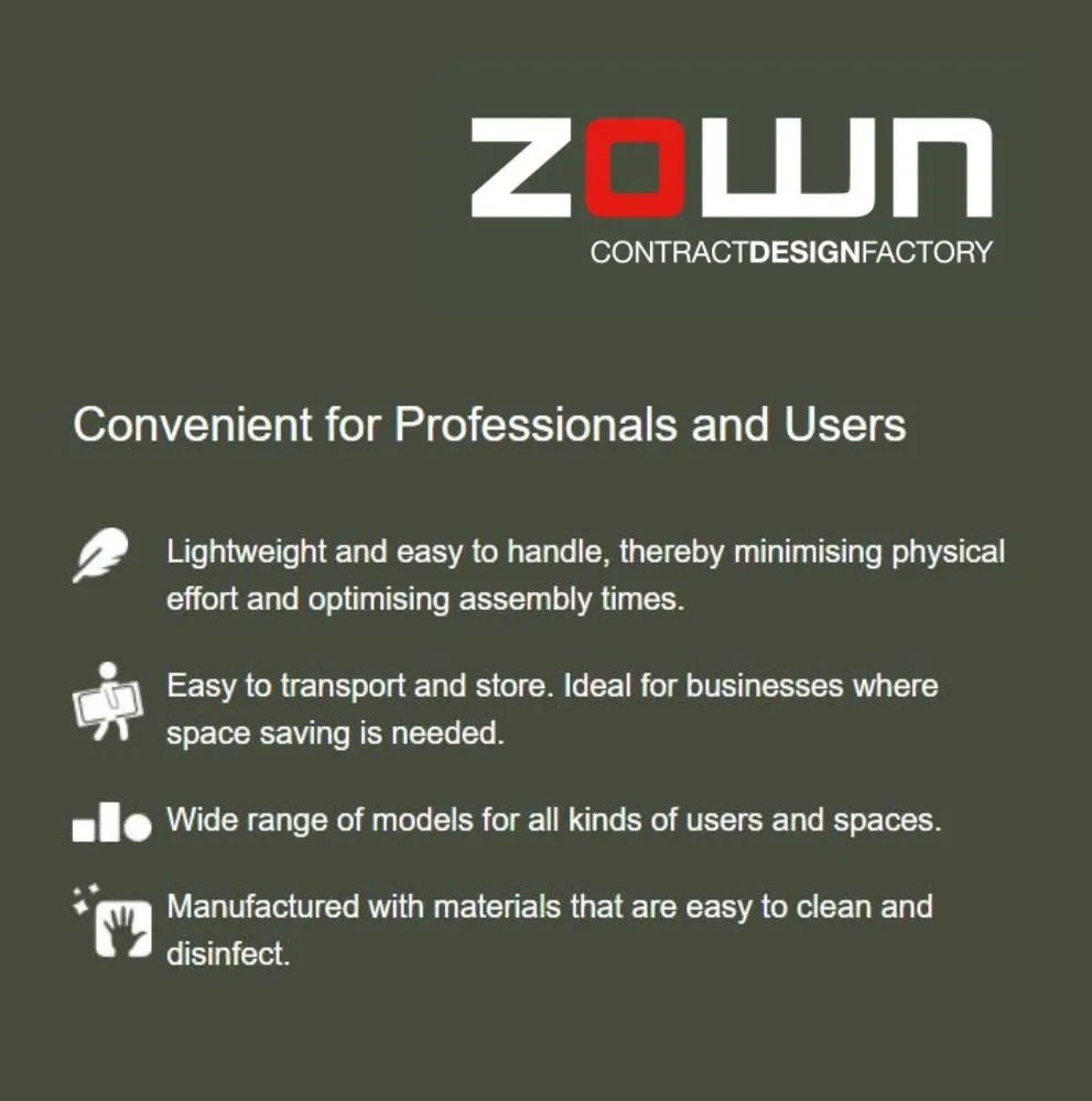 Zown 4ft Round Plastic Folding Table Bundle - 16 Tables & Trolley - Planet120