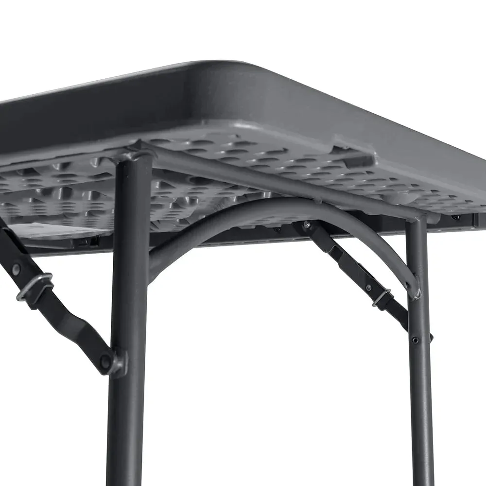 Zown Plastic Folding Table Bundle - 10 Tables & Trolley - 6ft x 2ft 6in